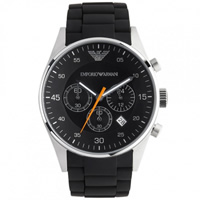 Buy Armani Watches Classic Black Mens Chronograph Watch AR5858 online