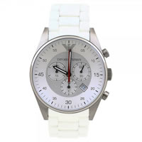 Buy Armani Watches Mens White Chronograph Watch AR5859 online