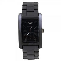 Buy Armani Watches Ceramic Black Mens Rectangle Watch AR1406 online