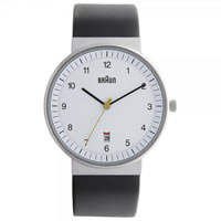 Buy Braun Watches Black Leather Mens Watch BN0032WHBKG online