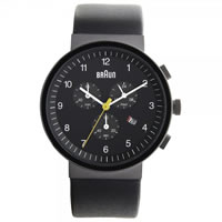 Buy Braun Watches Black Leather Mens Chronograph Watch BN0035BKBKG online