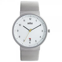 Buy Braun Watches Silver Mesh Mens Watch BN0032WHSLMHG online