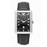 Buy Armani Watches AR0455 Black Leather Mens Watch online