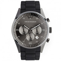 Buy Armani Watches Mens Sports Black Steel Watch AR5889 online