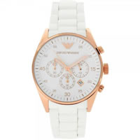 Buy Armani Watches White and Gold Mens Chronograph Watch AR5919 online