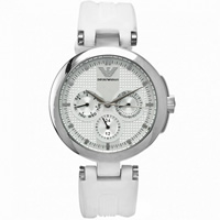 Buy Armani Watches AR0736 White Silicon Womens Watch online