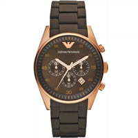 Buy Armani Watches AR5890 Mens Sports Brown Rose Gold Watch online