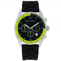 Buy Armani Watches AR5865 Gents Black Silicon Watch online