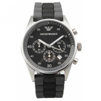 Buy Armani Watches AR5866 Gents Black Silicon Watch online
