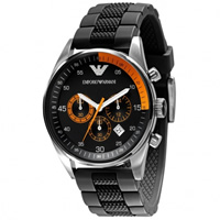 Buy Armani Watches AR5878 Gents Black Silicon Watch online