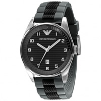 Buy Armani Watches AR5875 Gents Black Silicon Watch online