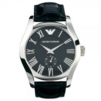 Buy Armani Watches AR0643 Gents Black Leather Watch online