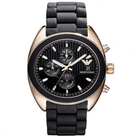 Buy Armani Watches AR5954 Gents Black Silicon Watch online