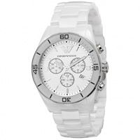 Buy Armani Watches AR1424 Gents White Ceramic Watch online