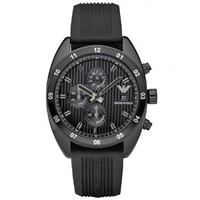 Buy Armani Watches AR5928 Gents Black Silicon Watch online