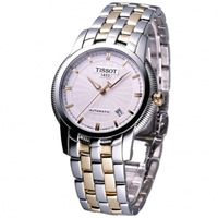 Buy Tissot Watches T97.2.483.31 Silver and Gold Gents Automatic Watch online