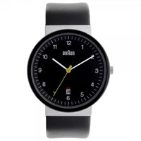 Buy Braun Watches Black Leather Mens Watch BN0032BKSLBKG online