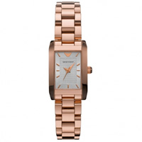 Buy Armani Watches AR0361 Ladies Rose Gold Stainless Steel Watch online