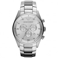 Buy Armani Watches AR5963 Mens Silver Chronograph Watch online