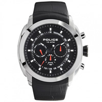 Buy Police Watches PL12677JS-02 Pilot Mens Black Chronograph Watch online