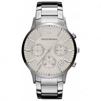 Buy Armani Watches AR2458 Gents Silver Stainless Steel Watch online
