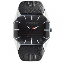 Buy Police Watches PL12176JS-02A Vector Mens Black Leather Watch online