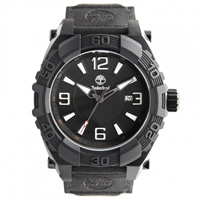 Buy Timberland Watches 13321JSB-02 Hookset Mens Black Genuine Leather Pad And Nylon Strap Watch online