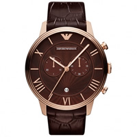 Buy Emporio Armani Watches AR1616 Mens  Brown Leather Watch online