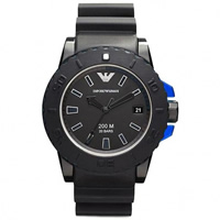 Buy Armani Watches  Emporio Armani Sportivo Watches AR5966 Men’s Black Silicone Watch online