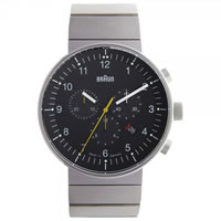 Buy Braun Watches Silver Stainless Steel Mens Watch BN0095BKSLBTG online