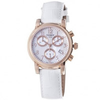 Buy Tissot Watches T050.217.36.112.00 White & Gold Chronograph Ladies Watch online