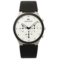 Buy Danish Design Q12Q 885 Mens Black leather Chronograph Watch online