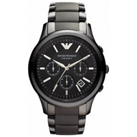 Buy Armani Watches Emporio Armani Mens Black Ceramica Chronograph Watch AR1452 online