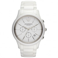 Buy Armani Watches Ceramic White Mens Chronograph Watch AR1453 online
