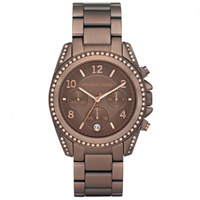 Buy Michael Kors Watches Ladies Chronograph Brown Stainless steel Watch MK5493 online