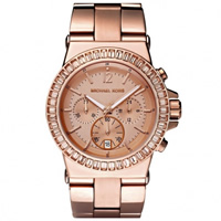 Buy Michael Kors Watches Ladies Chronograph Rose PVD Plated Watch MK5412 online