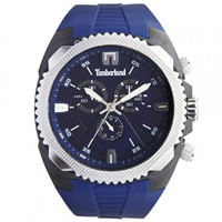 Buy Timberland Watches 13851JPBS-03 Bridgton Mens Blue Rubber Chronograph Watch online