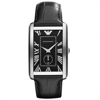 Buy Armani Watches Black Leather Mens Watch AR1604 online