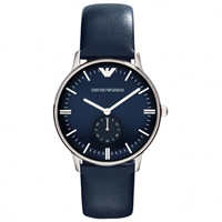 Buy Armani Watches AR1647 Emporio Armani Gianni Unisex Blue Leather Watch online