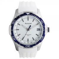 Buy Accurist Watches White Silicone Gents Sports Watch MS860WW online