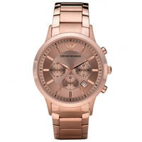 Buy Armani Watches AR2452 Mens Rose Gold Classic Watch online