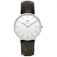 Buy Daniel Wellington 0211DW Classic York Gents Brown Leather Watch online