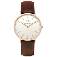 Buy Daniel Wellington 0109DW Classic Bristol Gents Brown Leather Watch online