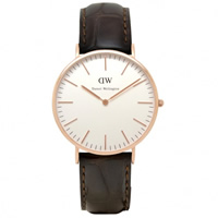 Buy Daniel Wellington 0111DW Classic York Gents Brown Leather Watch online