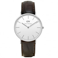 Buy Daniel Wellington 0610DW Classic York Ladies Brown Leather Watch online