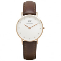 Buy Daniel Wellington 0900DW Classy St Andrews Ladies Brown Leather Watch online