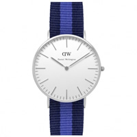 Buy Daniel Wellington 0603DW Classic Nato Swansea Ladies Navy and Blue Nylon Watch online