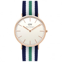 Buy Daniel Wellington 0108DW Classic Nato Nottingham Gents Nylon Watch online