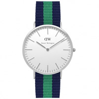 Buy Daniel Wellington 0205DW Classic Nato Glasgow Gents Blue and Green Nylon Watch online