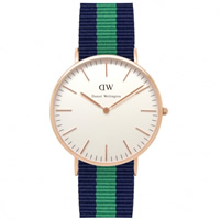 Buy Daniel Wellington 0105DW Classic Nato Glasgow Gents Blue and Green Nylon Watch online